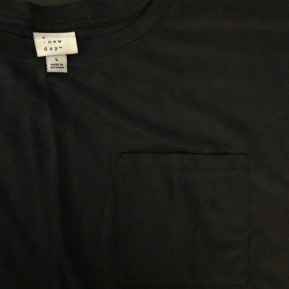 A New Day Womens Black Blouse with Pocket